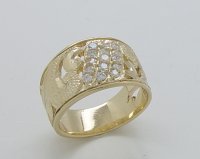 Scroll Ring with Stones